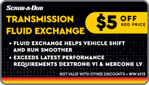 Scrub-A-Dub Coupon Transmission Fluid Exchange